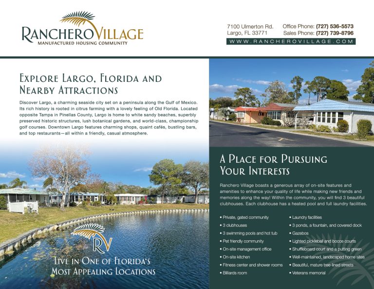 Ranchero Village Map | Manufactured Home Community Largo, FL